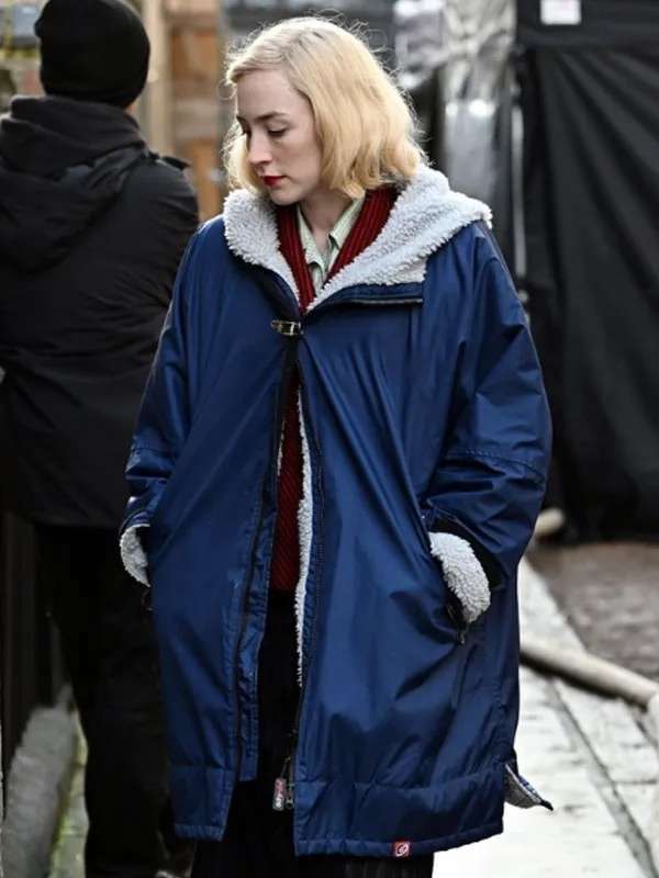 Saoirse Ronan Blitz 2024 Blue Jacket