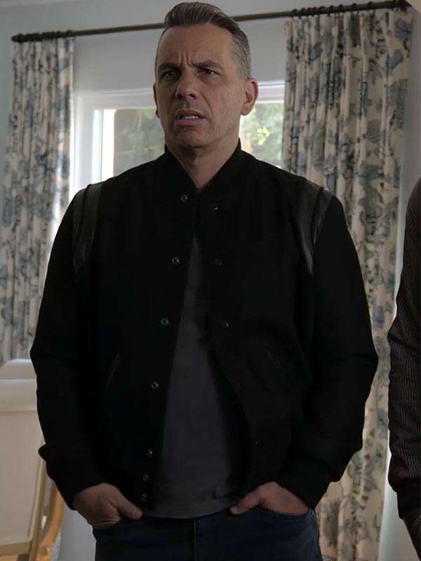 Bookie S02 Sebastian Maniscalco Black Bomber Jacket