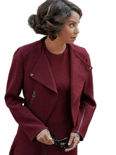Mae Silver Boston Blue Maroon Jacket