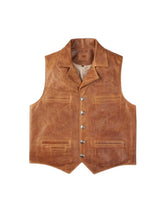 Cowboy Brown Cuban Collar Vest