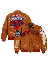 New York Knicks championship-inspired brown outerwear jacket