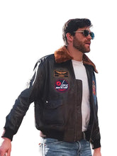 Winnipeg Jets 2026 Heritage Classic Top Gun brown bomber jacket