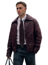 FC Barcelona inspired burgundy jacket with turn-down collar