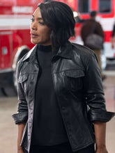 Athena Grant 9-1-1 S08 Black Leather Jacket