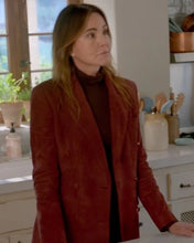Christa Miller Shrinking S2 Burgundy Blazer