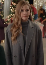 Maggie Lawson Sugarplummed Wool Coat