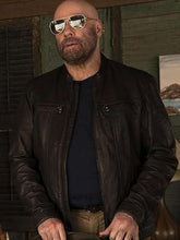 John Travolta Cash Out 2024 Black Leather Jacket