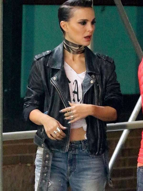 Celeste Montgomery Vox Lux Black Leather Jacket