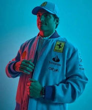 Ferrari Miami Blue Varsity Jacket