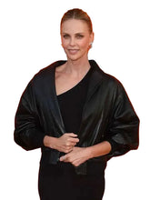 Charlize Theron Black Leather Jacket