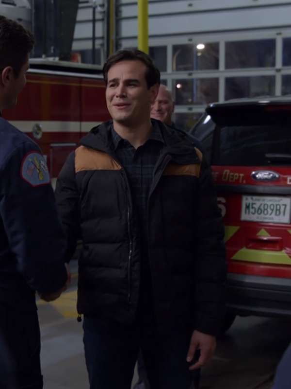 Blake Gallo Chicago Fire Black Puffer Jacket