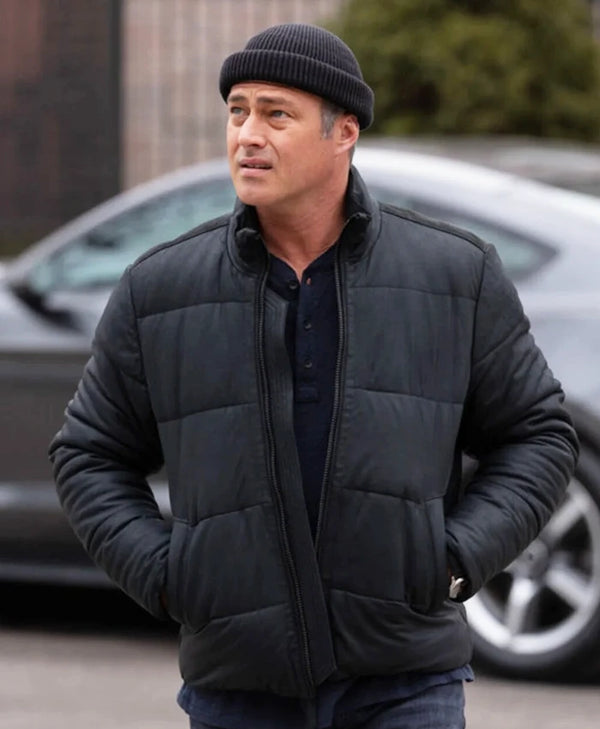 Chicago Fire S13 Taylor Kinney Black Puffer Jacket