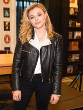 Chloe Grace Moretz Black Leather Jacket