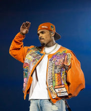 Chris Brown 35th Night R&B Tour Orange Graphic Jacket
