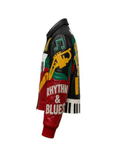 Chris Brown R&B Tour 2026 Multicolor Leather Bomber Jacket