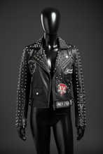 Christin Stark Black Leather Studded Jacket