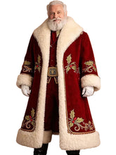 Velvet Embroidered Santa Claus Red Coat