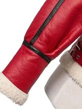 Christmas Womens Red Leather Jacket