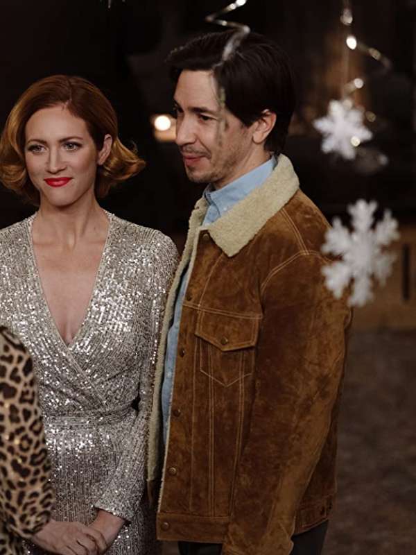 Justin Long Christmas with the Campbells Brown Suede Leather Jacket