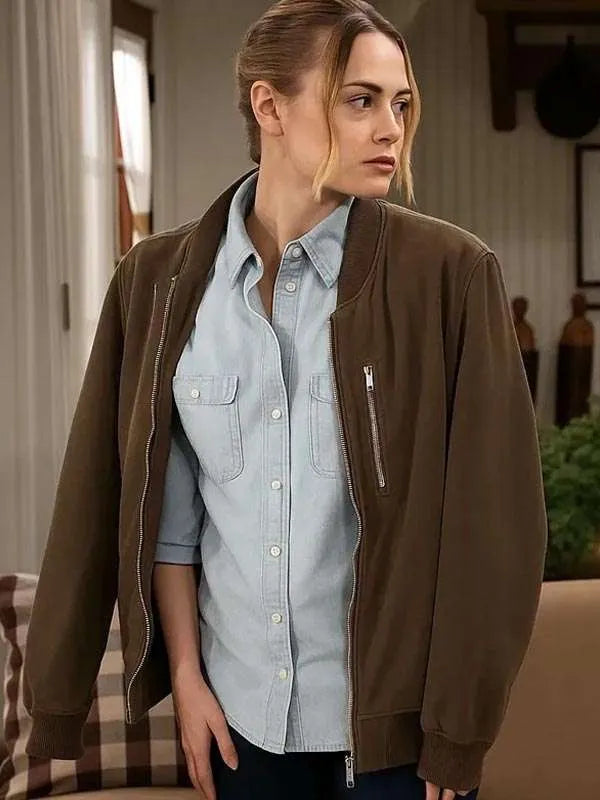 Claire Grace The Young and the Restless Brown Jacket