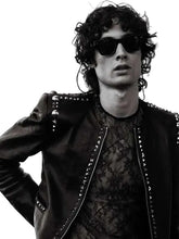 Coachella 2026 Sombr Studded Leather Jacket