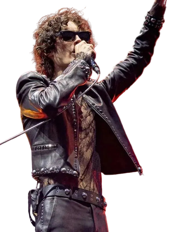 Coachella 2026 Sombr Studded Leather Jacket