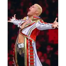 CODY RHODES MILITARY WHITE AND RED COAT