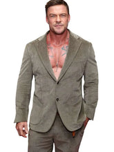 Alan Ritchson Motor City Premiere Green Suit