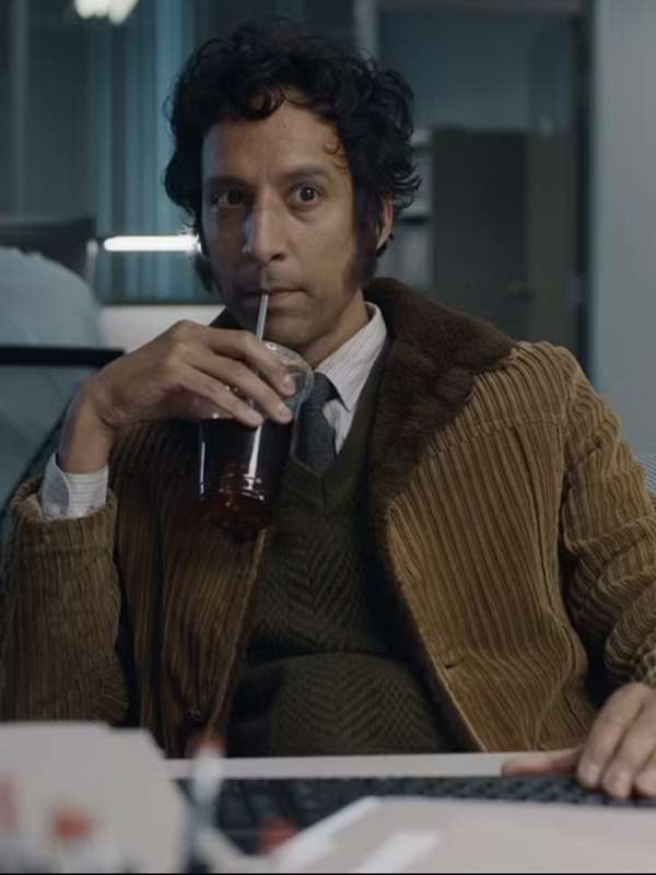 Danny Pudi Corner Office Brown Jacket