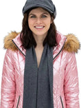 Couples Weekend Alexandra Daddario Pink Parka Jacket with zipper closure
