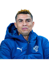 Cristiano Ronaldo Portugal blue puffer jacket with hooded style