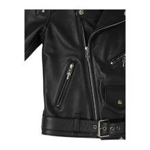 Cross Patch Leather Biker Jacket