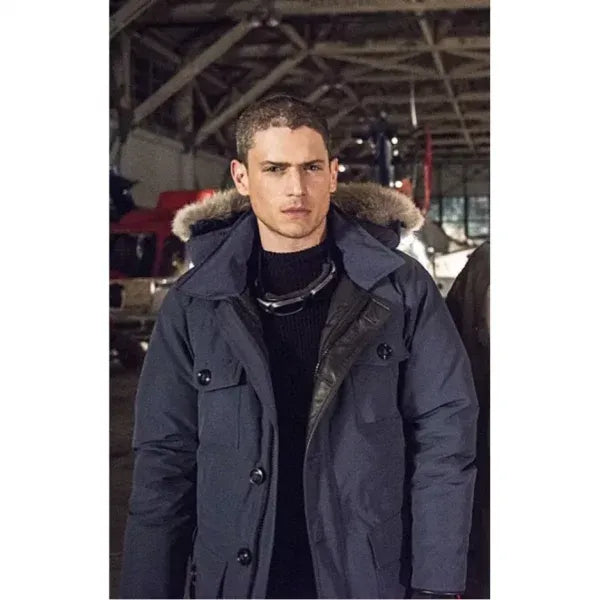 DCs Legends Of Tomorrow Leonard Snart Navy Blue Hood Jacket