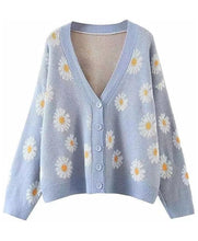 Daisy V-Neck Buttoned Down Women’s Knit Sweater