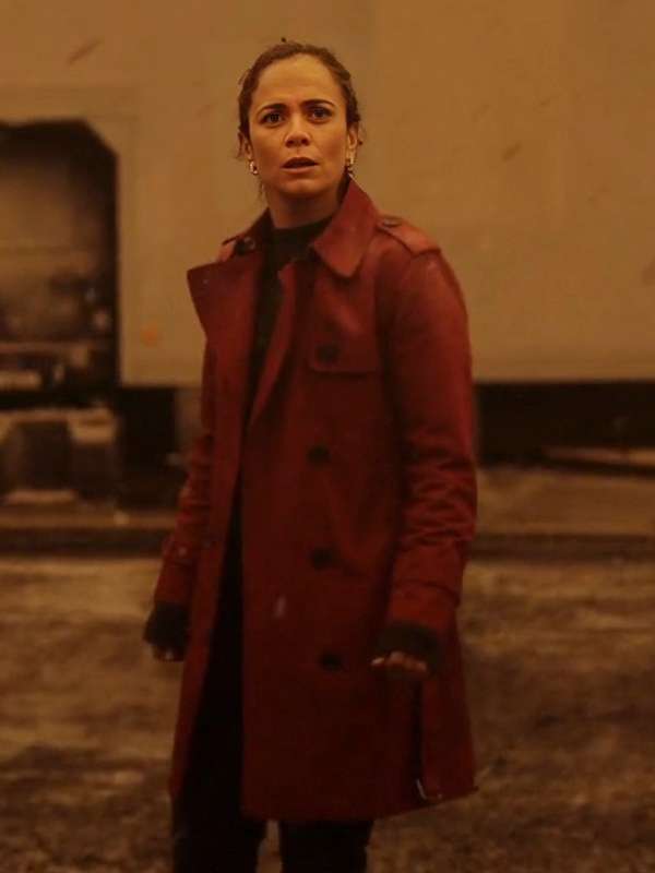 Amanda Lucas Dark Matter Red Coat