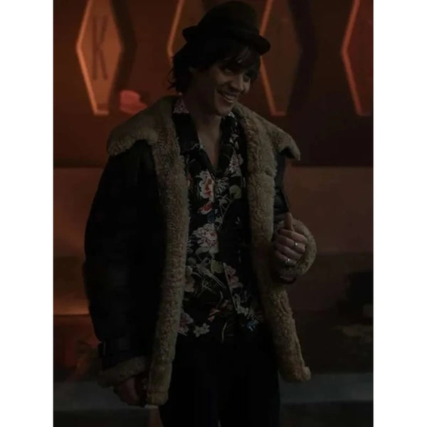 Dead Boy Detectives David Shearling Leather Jacket