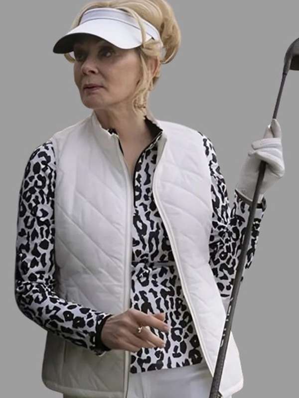 Deborah Vance Hacks S03 White Quilted Vest