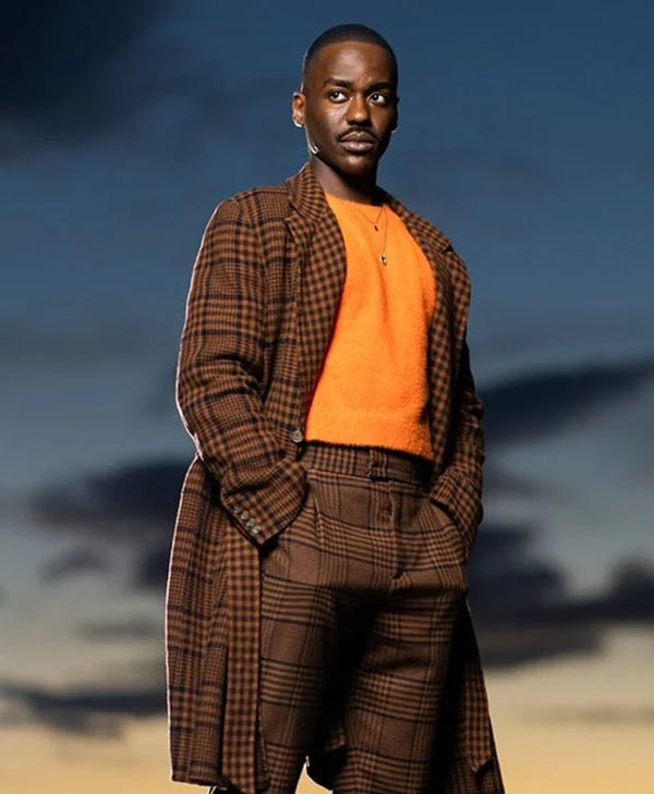 Doctor Who Ncuti Gatwa Plaid Coat