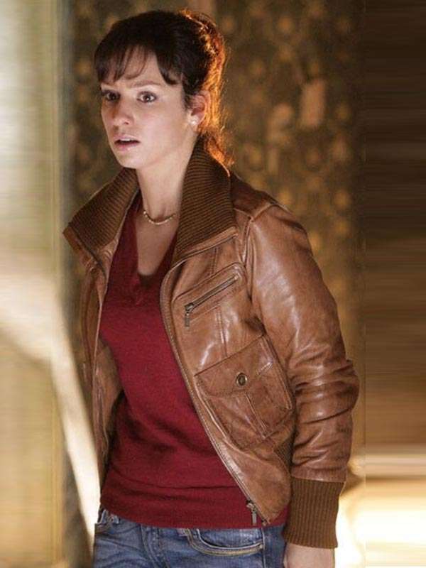 Doctor Who S03 Kathy Nightingale Brown Leather Jacket