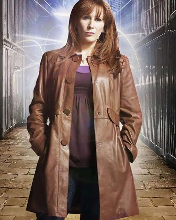Doctor Who SO 4 Donna Noble Brown Leather Coat