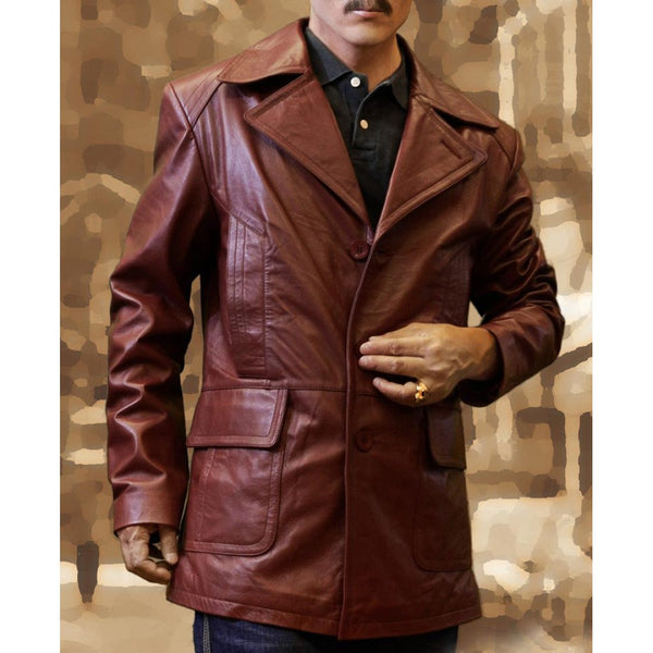 Donnie Brasco Film Johnny Depp Brown Leather Jacket
