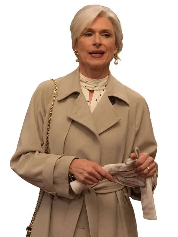 Grey wool trench coat with viscose lining and full-length sleeves