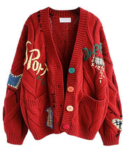 Ebossy Dream Sport Women’s Cable Knit V-Neck Cardigan
