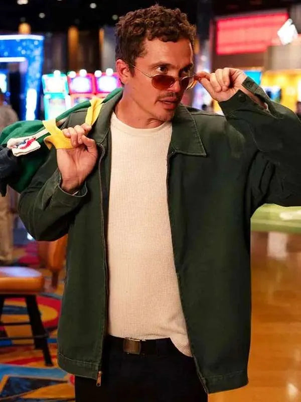 Eenie Meanie 2025 Karl Glusman Green Jacket