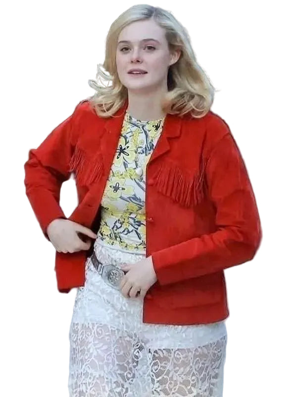 Elle Fanning Margo’s Got Money Troubles Red Jacket