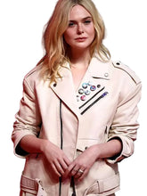 Elle Fanning Predator Badlands Leather Jacket