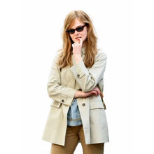 Elegant Elle Fanning A Complete Unknown White Trench Coat