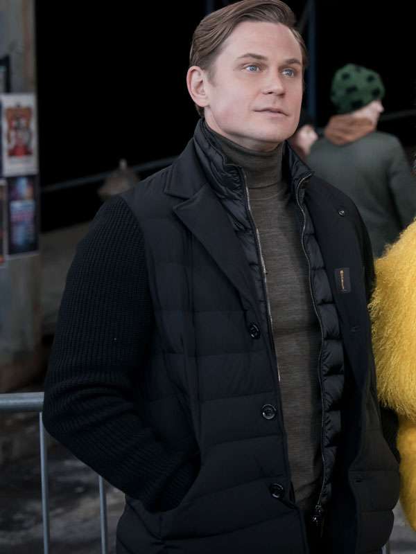 Billy Magnussen Elsbeth S02 Black Puffer Jacket