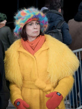 Carrie Preston Elsbeth S02 Yellow Fur Coat