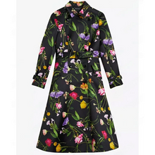 Carrie Preston Elsbeth S01 Black Floral Trench Coat